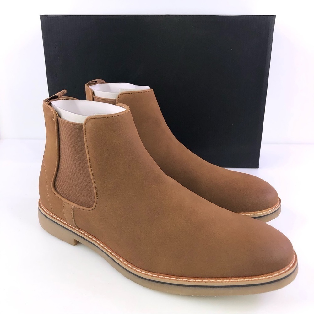 Inc International Concepts Men's Anakin Faux Suede Chelsea Boots Tan  New